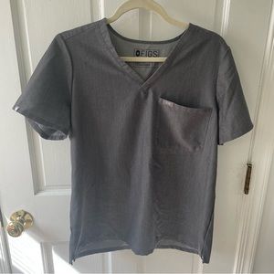 Figs Gray Scrub Top